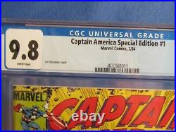 Marvel Comics Cgc 9.8 Captain America Special Edition 1 2/84 White Pages