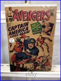 Marvel Comics The Avengers #4 Gold Record Reprint 1966 Low Grade