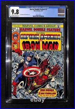 Marvel Double Feature #1 CGC 9.8 Captain America and Iron Man Superhero Team-Up