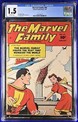 Marvel Family #44 CGC 1.5 SHAZAM! Fawcett Comics Otto Binder & C. C. Beck