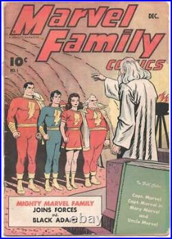 Marvel Family Comics 1 Fawcett 1945 GD 2.0 1st Black Adam Shazam Captain Mary