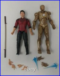 Marvel Legends Lot 6 Shang-Chi-Gold Iron Man, Captain America 6 Action Figures