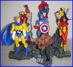 Marvel New Avengers Captain America, Wolverine Spider-man Complete Set 7 Statue