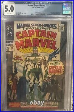 Marvel Super-Heroes #12 12/67 (1st Captain Marvel) CGC 5.0