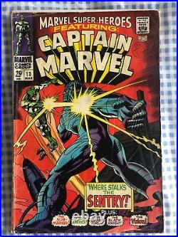 Marvel Super Heroes 12, 13 (1967) Origin & 1st app Captain Marvel (Mar-vell)