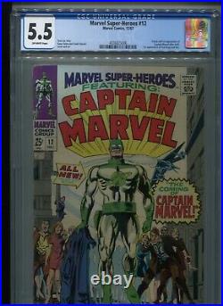 Marvel Super-Heroes #12 (1967) CGC 5.5 OW Origin & 1st app Captain Marvel