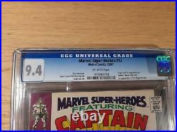 Marvel Super Heroes 12, 1st app. Captain Marvel, Marvel 1967, CGC 9.4