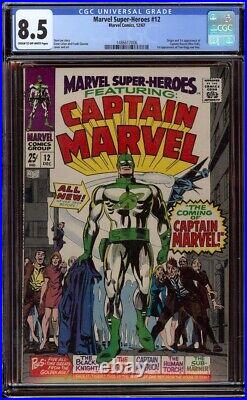 Marvel Super Heroes # 12 CGC 8.5 CRM/OW (Marvel, 1967) 1st appear Captain Marvel