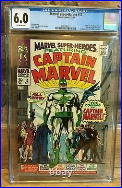 Marvel Super Heroes #12 Origin & 1st Appearance of Captain Marvel CGC 6.0