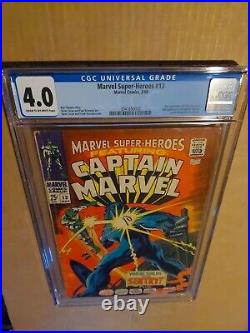 Marvel Super-Heroes 13 CGC 4.0 VG 3/68 Capt Marvel! 1st Carol Danvers Ms Marvel