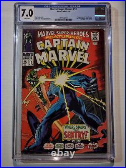 Marvel Super-Heroes Captain Marvel 13 CGC 7.0 White Pages