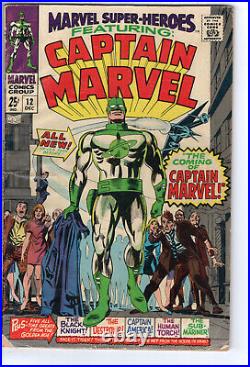Marvel Super-heroes #12 (1967) Grade 4.0 1st Appearance Of Captain Marvel
