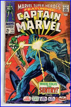 Marvel Super-heroes #13 (1968) Grade 2.0 Featuring Captain Marvel 2nd App