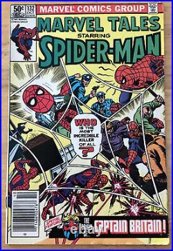 Marvel Tales 132 Reprints Amazing Spiderman 155 Origin Captain Britain Candy Ads