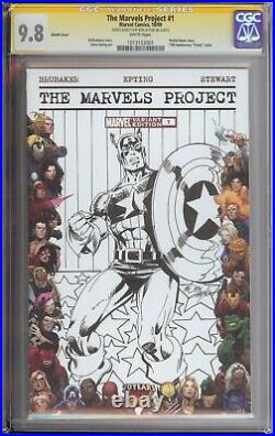 Marvels Project #1 CGC 9.8 Bob Layton Original Sketch Art Captain America MCU