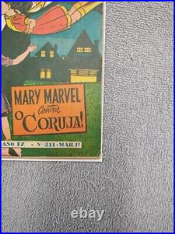 Mary Marvel Cover Guri #211 1949 Timely Captain America Story Brazil Edition