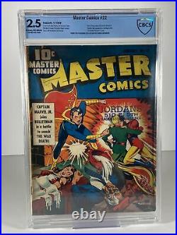 Master Comics #22 CBCS 2.5 GD+ 1st Captain Marvel Jr. Cover 2nd App. Pedigree