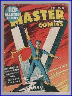 Master Comics #27 1942, Captain Marvel Jr, V For Victory, Comic Book (l@@k!)
