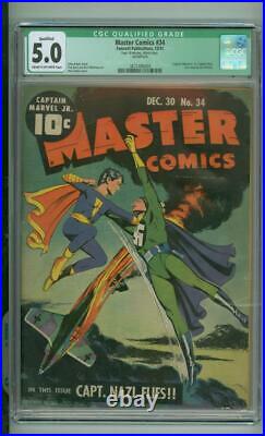 Master Comics #34 CGC 5.0 Captain Marvel vs Captain Nazi 1942
