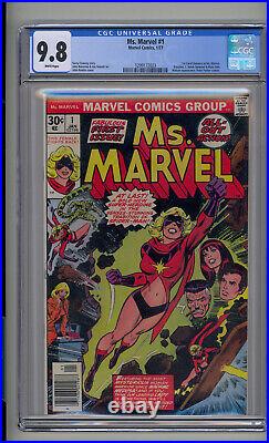 Ms. Marvel #1 CGC 9.8 NM/MT Marvel Carol Danvers Captain Marvel WHITE Pages