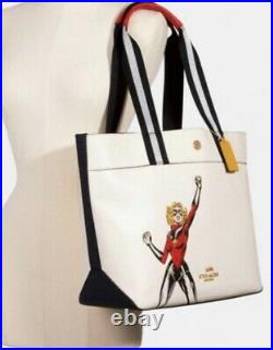 NWT Coach Marvel Jes Carol Danvers Leather Purse Tote Bag Captain Marvel