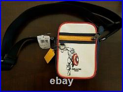 Nwt Coach 2430 Limited Edition Marvel White Leather Crossbody Captain America