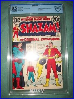 SHAZAM! #1 CBCS 8.5 Captain Marvel revival 1973 Key C. C. Beck