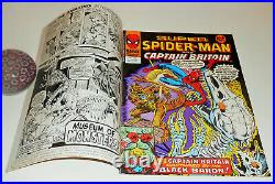 SPIDER-MAN & CAPTAIN BRITAIN no. 236 UNIQUE DOUBLE COVER Marvel UK 1977