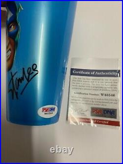 STAN LEE (signed) CAP AMERICA blue cup Marvel COA Certificate (PSA DNA) (W40546)