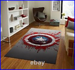 Shield rug, Captain America shield rug, marvel comics rug, captain america rug