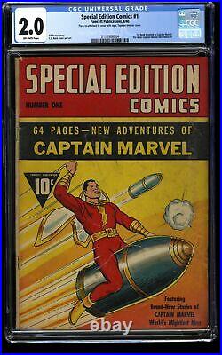 Special Edition Comics #1 CGC GD 2.0 Predates Captain Marvel Adventures #1