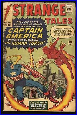 Strange Tales #114 VG 4.0 Captain America and Human Torch! Marvel 1963