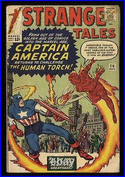 Strange Tales #114 VG+ 4.5 Captain America Human Torch! Marvel 1963