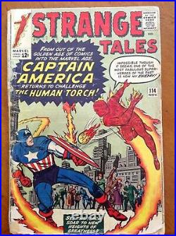 Strange Tales Comic Book #114 Marvel Comics 1951 Captain America Returns