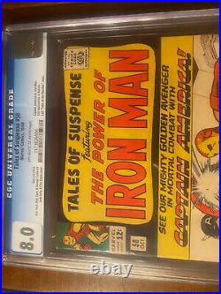 Tales Of Suspense #58 10/64 Cgc 8.0 Oww Iconic Captain America Iron Man Cover