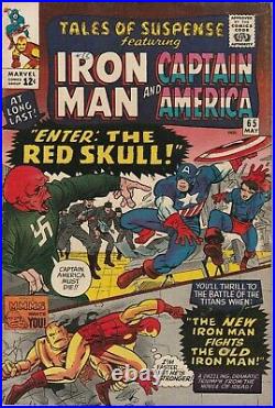Tales Of Suspense # 65 FN- Marvel 1965 Iron Man Captain America 1st SA Red Skull