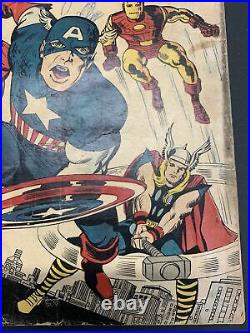 The AVENGERS #4 LOW GRADE 1st Silver Age Captain America Marvel KEY Comic