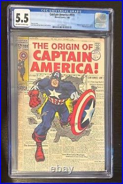 The Origin Of Captain America! #109 Retold 1969 New CGC 5.5 Off-W To W. Marvel