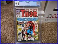 Thor 390 cgc 9.8 Marvel 1988 Captain America lifts Thor's Hammer Mjolnir WHITE p
