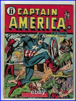 Timely Marvel Comics Golden age Captain America 11 Bondage cover HITLER 4.5 VGF