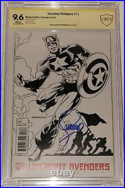 Uncanny Avengers #11 Captain America Variant Signed by Jim Steranko CBCS 9.6 CGC