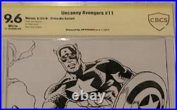 Uncanny Avengers #11 Captain America Variant Signed by Jim Steranko CBCS 9.6 CGC