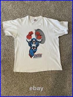 Vintage 90s Marvel Comic Images Captain America Shirt