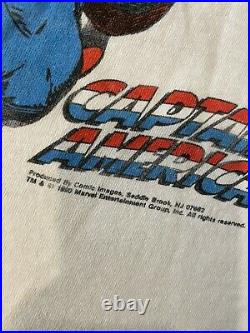 Vintage 90s Marvel Comic Images Captain America Shirt