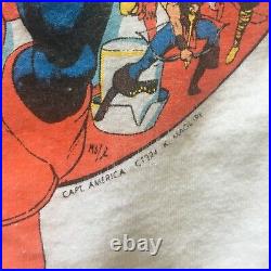 Vintage 90s Marvel comics comic images Captain america long sleeve XL