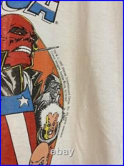 Vtg 90s Captain America avengers x-men marvel comic images red skull shirt xl