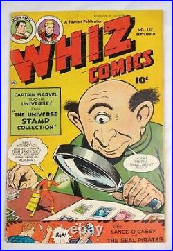 Whiz Comics #137 (1951 Fawcett) Captain Marvel Comic Book, Sci-Fi Cover RARE 6.5