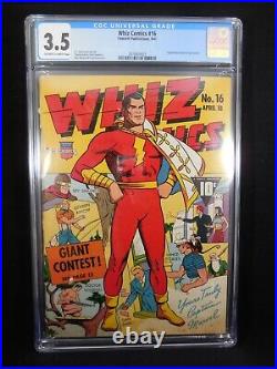 Whiz Comics #16 CGC 3.5 CC Beck Cover and Art Captain Marvel/Spy Smasher