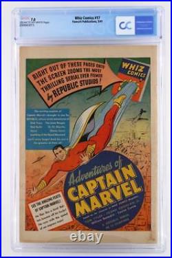 Whiz Comics #17 CGC 7.0 FN/VF Fawcett 1941 Captain Marvel! 3rd Highest Grade