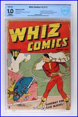 Whiz Comics #2 (#1) Fawcett 1940 CBCS 1.0 1st App & Origin of Captain Marvel